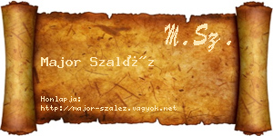 Major Szaléz névjegykártya