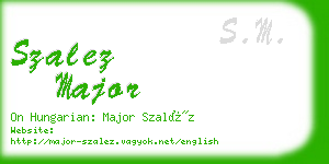 szalez major business card